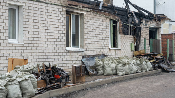 Professional Fire Damage Removal technician working in Hudson, OH